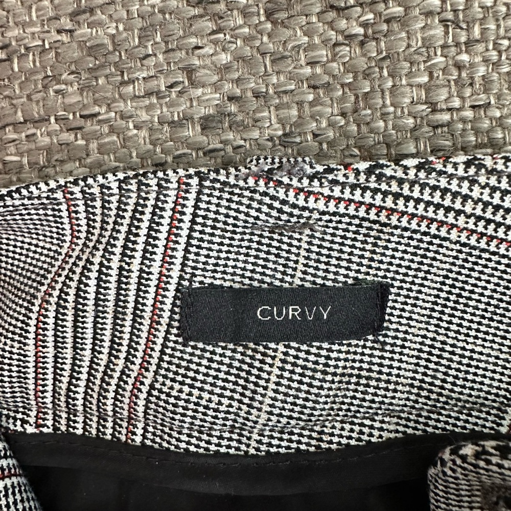 Talbots Petites Curvy Gray Glen Plaid Trousers Straight Leg Dress Pants 4P - Picture 10 of 13